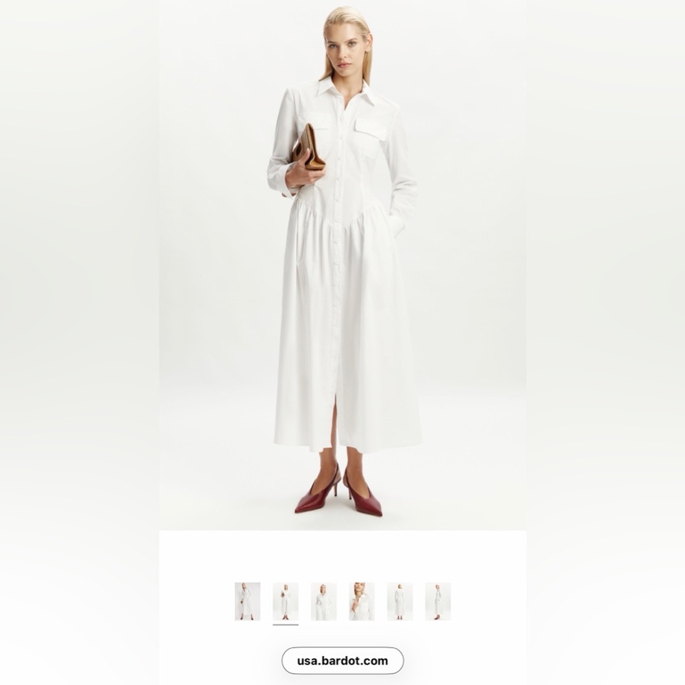BARDOT Agatha Fitted Shirt white Dress